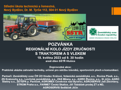 Regionální kolo jízdy zručnosti s traktorem a s vlekem